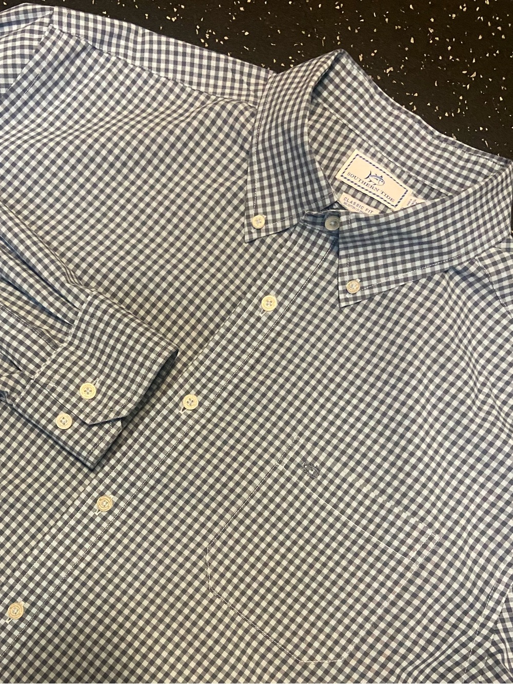 SOUTHERN TIDE Men's Blue Gingham Button-Down Shirt Xl